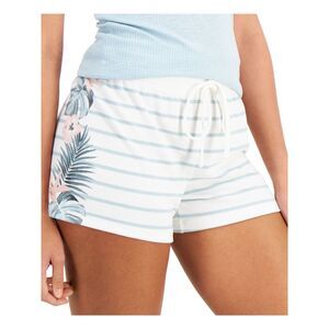 JENNI Intimates White Striped Sleep Shorts Juniors M